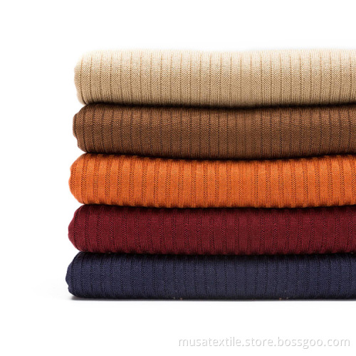 Custom Design Rib Knit Fabric Polyester Digital Print